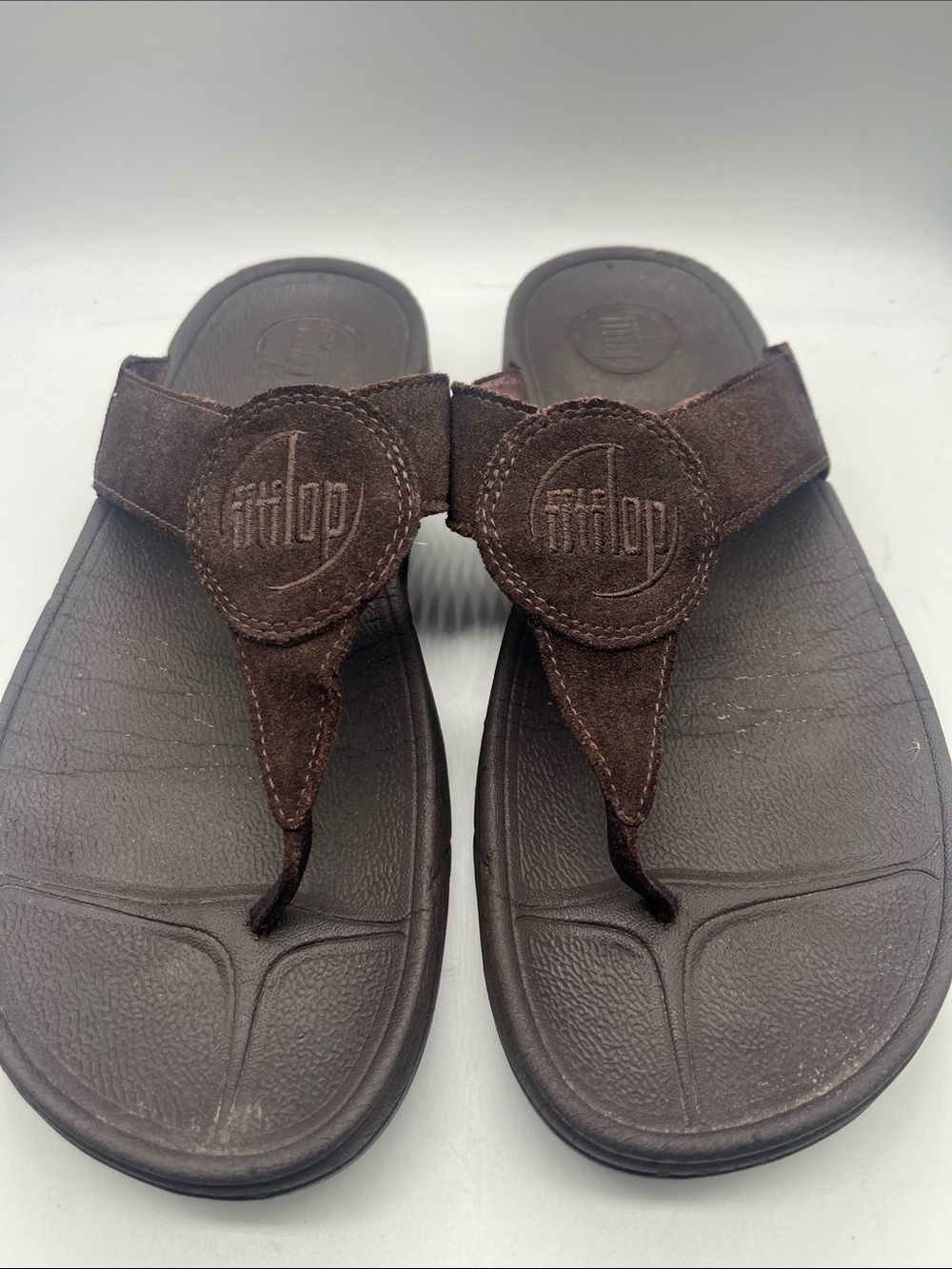 FitFlop suede brown Wobleboard Sz 9 sandals